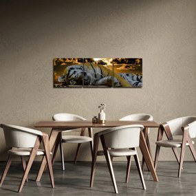 Alvó tigris képe (órával) (90x30 cm)