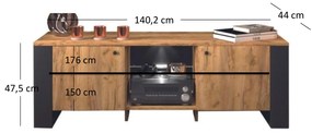 TV asztal Wayne (arany craft tölgy). 1053383