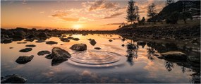 A vízfelület képe naplementekor (120x50 cm)