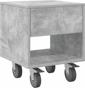 vidaXL Éjjeli asztal Beton Szürke 40,5 x 40 x 48 cm Faanyag