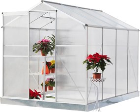 Kerti üvegház, polikarbonát, 190x253,5x219cm , KACEN TYP 3