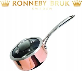 Réz serpenyő fedővel 1l Ronneby Bruk