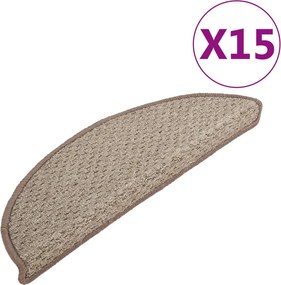 vidaXL 15 db barna lépcsőszőnyeg 65x21x4 cm