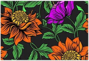 Poszterek 155x105 Virágok Levelek