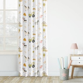 Goldea gyerek pamut függöny - élet a farmon 140x150 cm