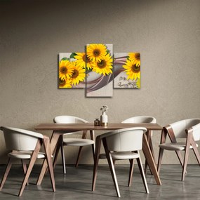 Kép - Ragyogó napraforgó virágok (90x60 cm)
