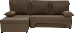 ERIS Kinyitható sarokkanapé Világosbarna/sötétbarna