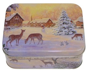 Karácsonyi konyhai fémdoboz 147x114x57 mm Winter Nostalgia