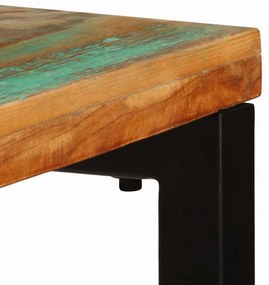 tömör újrahasznosított fa és acél tálalóasztal 120 x 35 x 76 cm