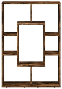füstös tölgy színű szerelt fa könyvespolc 63 x 20 x 90 cm