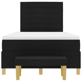 Box Spring Ágy Matraccal és Pad Black 120x190 cm Szövet
