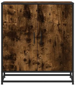 füstös tölgy színű szerelt fa tálalószekrény 68 x 35 x 76 cm