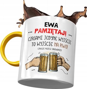 Sárga Bögre Éva Barátnő Feleség Ajándék Nyomtatott Fotóval