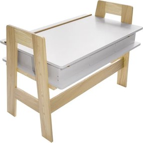 Modern fehér gyerekasztal állítható magassággal és fiókokkal