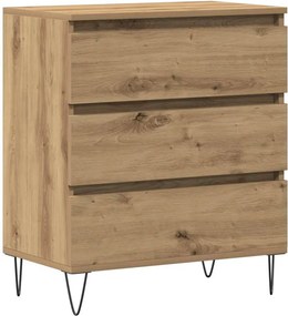 vidaXL Széf fiókkal Artisan tölgy 60 x 35 x 70 cm Faanyag