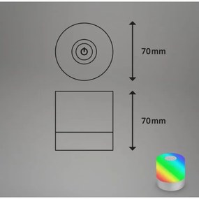 Briloner 7462014 - LED RGB Újratölthető asztali lámpa LED/1,5W/5V IP44 króm