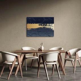 Kép - Kék és arany absztrakció N⁰2 (70x50 cm)