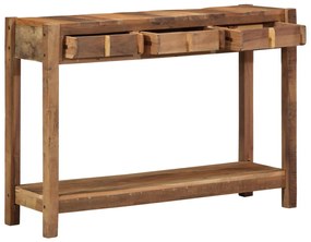 Konzolasztal 107x33x76 cm Tömör fa újrahasznosított