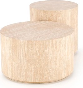 Novula kerek dohányzóasztal 45 cm - travertin