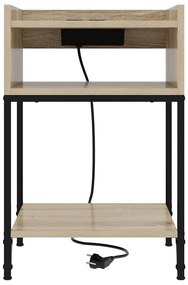 Éjjeli Szekrények 2 pcs sonoma tölgy 40 x 40 x 61 cm Faanyag