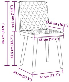 vidaXL étkezőszékek 6 db Felhőszürke szövet