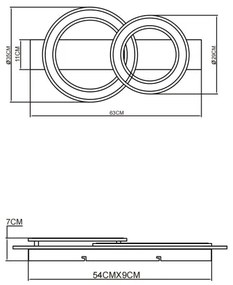 Globo 48038-40 - LED Mennyezeti lámpa JAYDEN LED/40W/230V barna
