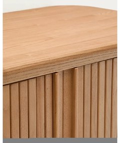 Natúr színű fali mosdó alatti szekrény kőrisfa dekorral 90x40 cm Mailen – Kave Home