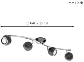 EGLO 31008 - BIMEDA LED-es spotlámpa 4xGU10/3W LED