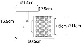 Ipari spotlámpa fekete arannyal - Kayden