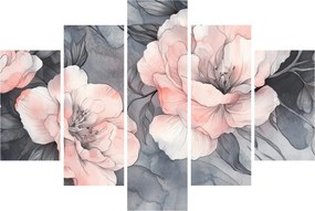 Kép - Virágok vázlata (150x105 cm)