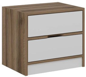 Elina Walnut White éjjeliszekrény