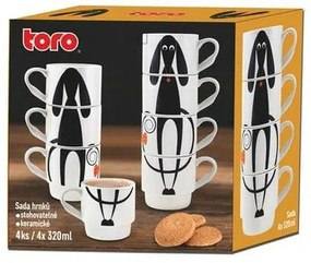 Toro Kutya 4 részes bögrekészlet, 320 ml