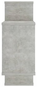 betonszürke szerelt fa fali polc 104 x 20 x 58,5 cm