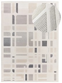 Világosszürke-elefántcsont színű szőnyeg 80x150 cm Flora – Universal