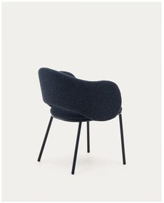 Sötétkék kárpitozott étkezőfotel Maina – Kave Home