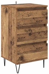 Széf fiókkal Öreg fa 40 x 35 x 70 cm Műszaki fa és vas