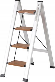 Háztartási létra 4 lépcsős alumínium összecsukható Slim Space-X Lemar 040304