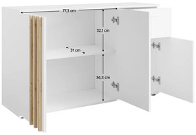 TOLIS 3D1S komód, fehér