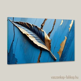 Absztrakt arany levél 3 – Modern prémium vászonkép 60x40 cm