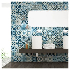 Wall Decal Cement Tiles Riana 60 db-os falmatrica szett, 10 x 10 cm - Ambiance