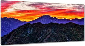 Vászonkép 115x55 Hegyi táj nyugattal