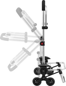 Összecsukható alumínium bevásárlókocsi 6 kerekes 30 kg