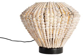 Keleti asztali lámpa bézs gyöngyökkel - Moti