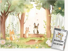 Gyerek Fotótapéta Állatok Erdő Fák Tapéta Gyerekszoba 250x175