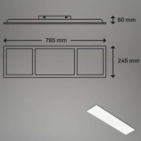 Briloner 7388-016 - RGBW Dimmelhető mennyezeti lámpa LED/24W/230V + távirányító