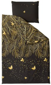 VISATA fekete mikroszálas ágyneműhuzat Ágyneműhuzat mérete: 70 x 80 cm | 140 x 200 cm