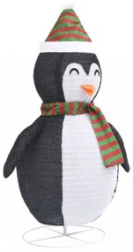 dekoratív luxus szövet karácsonyi LED-es pingvinfigura 120 cm