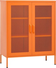 vidaXL narancssárga acél tárolószekrény 80 x 35 x 101,5 cm