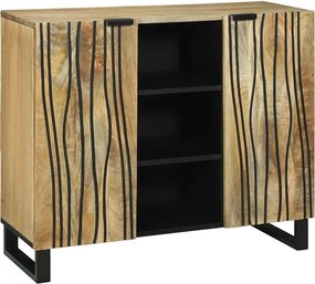 vidaXL Komód Barna 90 x 33 x 75 cm tömör mangófa
