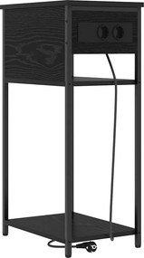 vidaXL Éjjeliszekrény Fekete tölgy 41 x 28 x 76 cm Faanyag